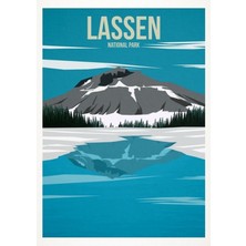 Jeronkarji Lassen Ulusal Parkı Tablo Ahşap Poster Dekoratif