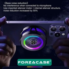 Forzacase FC598 5500 Rpm Kablolu Rgb Işıklı Manyetik Tablet ve Telefon Soğutucu Isı Önleyici Fan