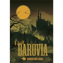 Jeronkarji Barovia'yı Ziyaret Edin - Sarı Yeşil Tablo Ahşap Poster Dekoratif