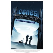 Jeronkarji Ceres - Nasa/jpl Seyahat Posteri Tablo Ahşap Poster Dekoratif