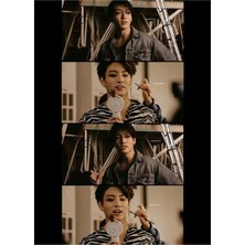 Jeronkarji Altın Siyah Erkek Arkadaş Jungkook Tablo Ahşap Poster Dekoratif KOD755