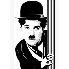 Jeronkarji Charlie Chaplin Sessiz Filmler Tablo Ahşap Poster Dekoratif