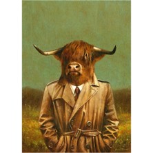 Jeronkarji Gabardin Angus Tablo Ahşap Poster Dekoratif