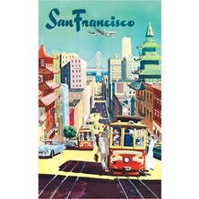 Jeronkarji San Francisco - Seyahat Poster Tablo Ahşap Poster Dekoratif