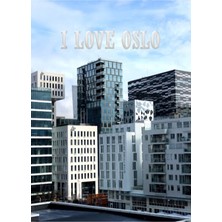 Jeronkarji Oslo Tablo Ahşap Poster Dekoratifnı Seviyorum