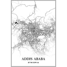Jeronkarji Addis Ababa Etiyopya Tablo Ahşap Poster Dekoratif