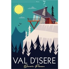 Jeronkarji Val D'ısere Poster Tablo Ahşap Poster Dekoratif