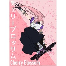 Jeronkarji Sk8 Sonsuzluk - Kiraz Çiçeği - Kaoru Sakurayashiki Tablo Ahşap Poster Dekoratif