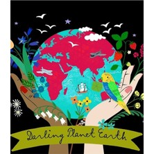 Jeronkarji Darling Planet Earth Tablo Ahşap Poster Dekoratif