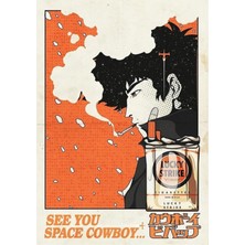 Jeronkarji Bebop Uzay Kovboy Tablo Ahşap Poster Dekoratif