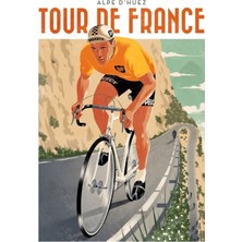 Jeronkarji Seyahat Posteri - Alpe D'huez - Fransa Turu Tablo Ahşap Poster Dekoratif