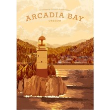 Jeronkarji Life Is Strange - Arcadia Bay Seyahat Posteri (Gün Batımı) Tablo Ahşap Poster Dekoratif