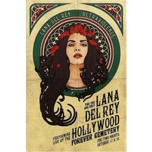 Jeronkarji Hollywood Turu Lana Del Ray Poster Tablo Ahşap Poster Dekoratif
