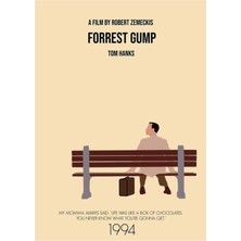 Jeronkarji Forrest Gump Minimalist Film Posteri Tablo Ahşap Poster Dekoratif