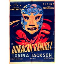 Jeronkarji Vintage Meksika Sineması Simgeleri Lucha Libre Tablo Ahşap Poster Dekoratif