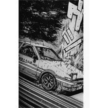 Jeronkarji Ilk D Toyota AE86 Sürüklenen Tablo Ahşap Poster Dekoratif