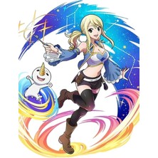 Jeronkarji Fairy Tail Lucy Heartfilia Hayran Sanatı Tablo Ahşap Poster Dekoratif