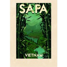 Jeronkarji Seyahat Posteri - Sapa Vietnam Tablo Ahşap Poster Dekoratif
