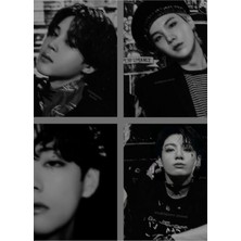 Jeronkarji Vkook ve Yoonmin Sokak Dövüşçüleri Estetik Tablo Ahşap Poster Dekoratif KOD313