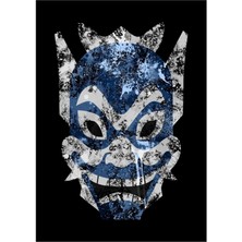 Jeronkarji Blue Spirit Sıçrayan Tablo Ahşap Poster Dekoratif