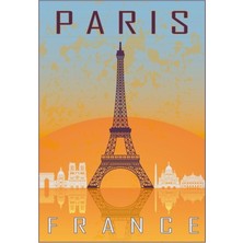 Jeronkarji Paris Eski Poster Tablo Ahşap Poster Dekoratif