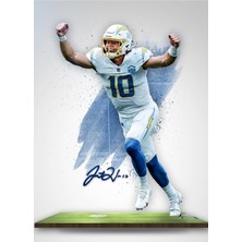 Jeronkarji Justin Herbert Los Angeles Spor I Tablo Ahşap Poster Dekoratif