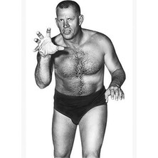 Jeronkarji Pençe !! 1970'LERDEN Kalma Eski Güreş Fotoğrafı Tablo Ahşap Poster Dekoratif