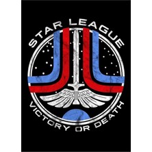 Jeronkarji The Last Starfighter Inspired Star League Logo Tablo Ahşap Poster Dekoratif