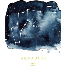 Jeronkarji Kova Burcu Takımyıldızı Tablo Ahşap Poster Dekoratif