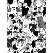 Jeronkarji Kuroo x Kenma Kolaj Tablo Ahşap Poster Dekoratif