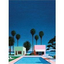 Jeronkarji Hiroshi Nagai Sanat Baskı Posteri Vaporwave Estetik Tablo Ahşap Poster Dekoratif