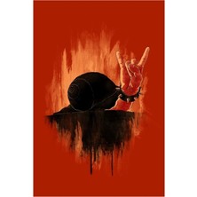 Jeronkarji Kaya Sert Salyangoz Tablo Ahşap Poster Dekoratif