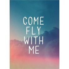 Jeronkarji Gel Benimle Uç Tablo Ahşap Poster Dekoratif