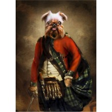 Jeronkarji Griffon Bruxellois Köpek Portresi - Jack Tablo Ahşap Poster Dekoratif