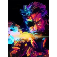 Jeronkarji Neon Bir Tablo Ahşap Poster Dekoratif