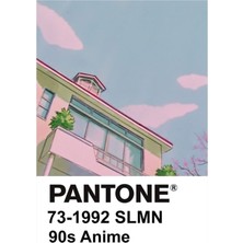 Jeronkarji Pantone 90'lar Anime Tablo Ahşap Poster Dekoratif