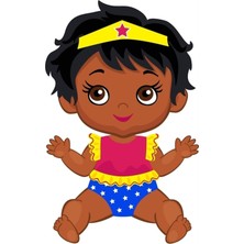 Jeronkarji Afro-Amerikan Harika Kadın Bebek. Ahşap Poster Dekoratif