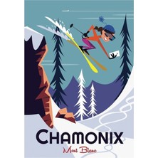 Jeronkarji Chamonix Mont Blanc Poster Tablo Ahşap Poster Dekoratif