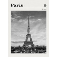 Jeronkarji Paris Seyahat Posteri Siyah Beyazseyahat Posteri Tablo Ahşap Poster Dekoratif