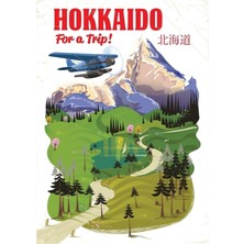Jeronkarji Hokkaido Japonya Eski Tarzı Seyahat Posteri Tablo Ahşap Poster Dekoratif