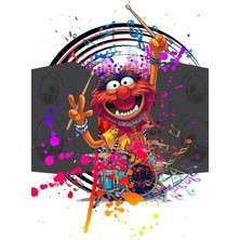 Jeronkarji Hayvan Davulcu Tablo Ahşap Poster Dekoratif