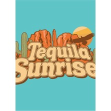 Jeronkarji Tekila Gündoğumu Tablo Ahşap Poster Dekoratif