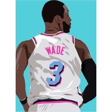 Jeronkarji Dwyane Wade Tablo Ahşap Poster Dekoratifya Geri Dön Ahşap Poster Dekoratif