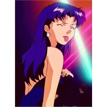 Jeronkarji Evangelion - Misato Tablo Ahşap Poster Dekoratif