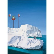 Jeronkarji Buzdağı Tablo Ahşap Poster Dekoratif