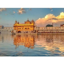 Jeronkarji Altın Tapınak - Gündoğumu Sabah Görünümü Tablo Ahşap Poster Dekoratif