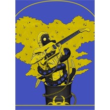 Jeronkarji Kral Gizzard ve Kertenkele Sihirbazı Uçan Mikrotonal Muz Tablo Ahşap Poster Dekoratif