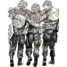 Jeronkarji Band Of Brothers Tablo Ahşap Poster Dekoratif