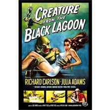 Jeronkarji Kara Lagoon'dan Yaratık Tablo Ahşap Poster Dekoratif