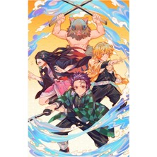 Jeronkarji Kimetsu No Yaiba Tablo Ahşap Poster Dekoratif